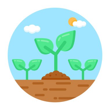 Ağaçlı bir bitkinin vektör çizimi