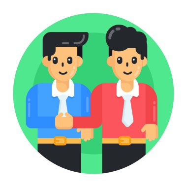 Bir fincan kahve vektörü illüstrasyonlu garson.