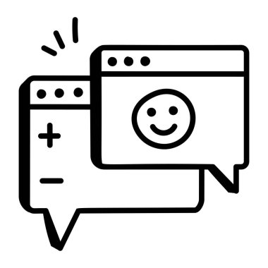 Sohbet simgesi vektör illüstrasyonu