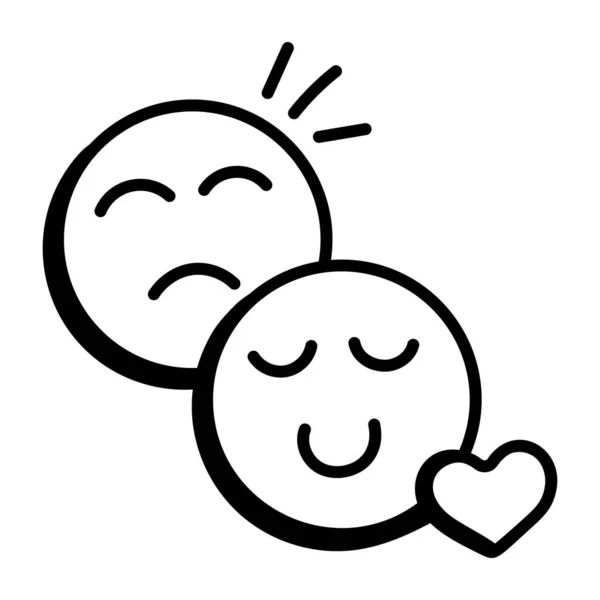 Emoji Amor Icono Web Ilustración Simple — Archivo Imágenes Vectoriales