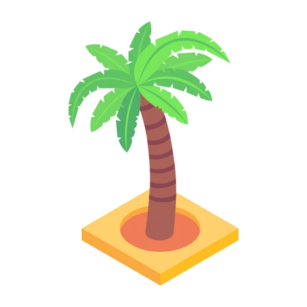 Palmera Icono Vector Ilustración Diseño — Vector de stock