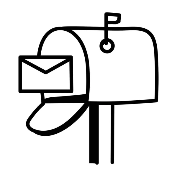 Mensaje Correo Icono Vector Ilustración Diseño Gráfico — Vector de stock