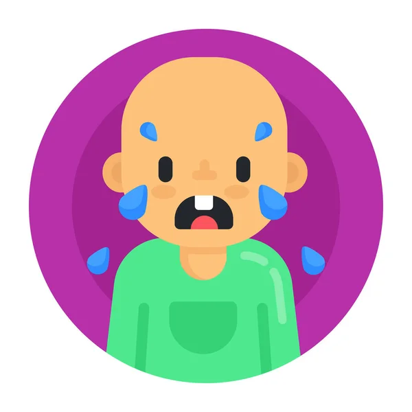 Crying Web Icon Simple Illustration — Stock Vector