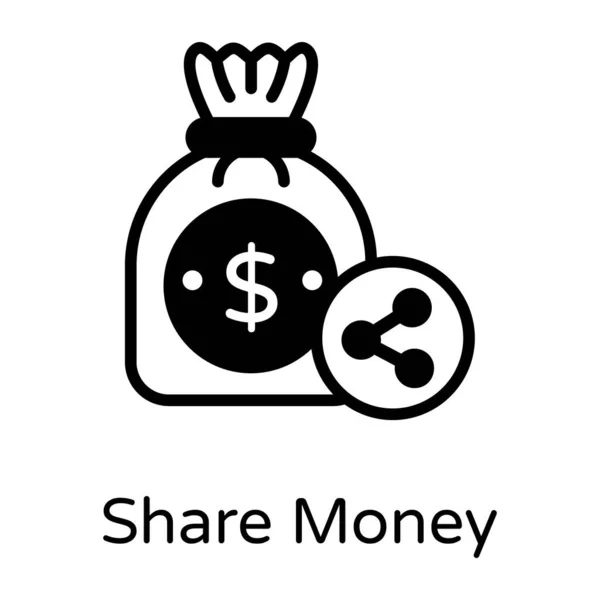 Χρήματα Εικονίδιο Διάνυσμα Τσάντα Σύγχρονο Απλό Σχεδιασμό — Διανυσματικό Αρχείο