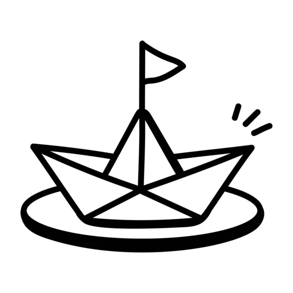 Icono Del Barco Vector Ilustración — Archivo Imágenes Vectoriales