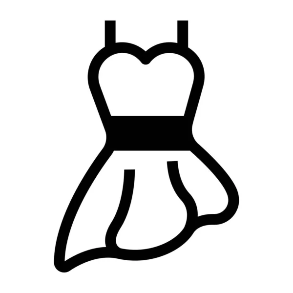 Vestido Icono Web Ilustración Simple — Vector de stock