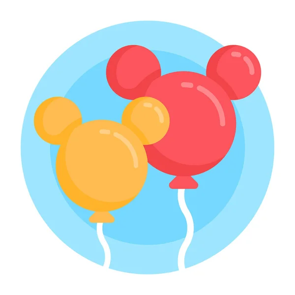 Icono Del Globo Ilustración Plana Globos Vector Iconos Para Web — Vector de stock