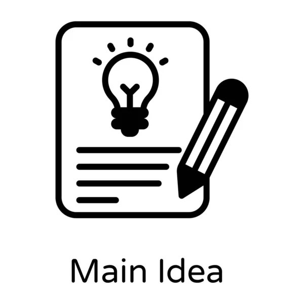 Idea Book Education Knowledge Management Start Optimization Bold Pencil Notebook — 图库矢量图片