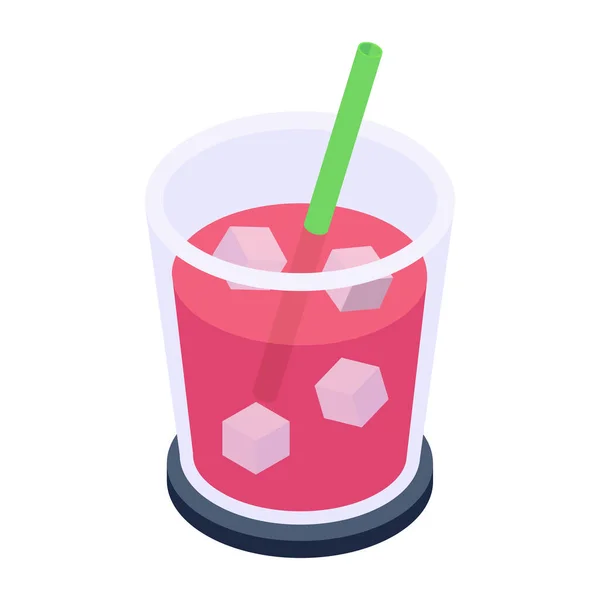 Ilustração Vetorial Copo Suco — Vetor de Stock