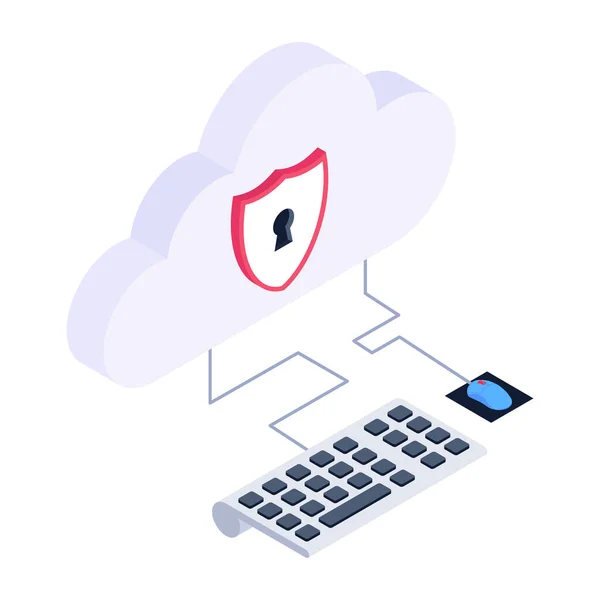 Concetto Tecnologia Cloud Computing Con Icon Design Illustrazione Vettoriale — Vettoriale Stock