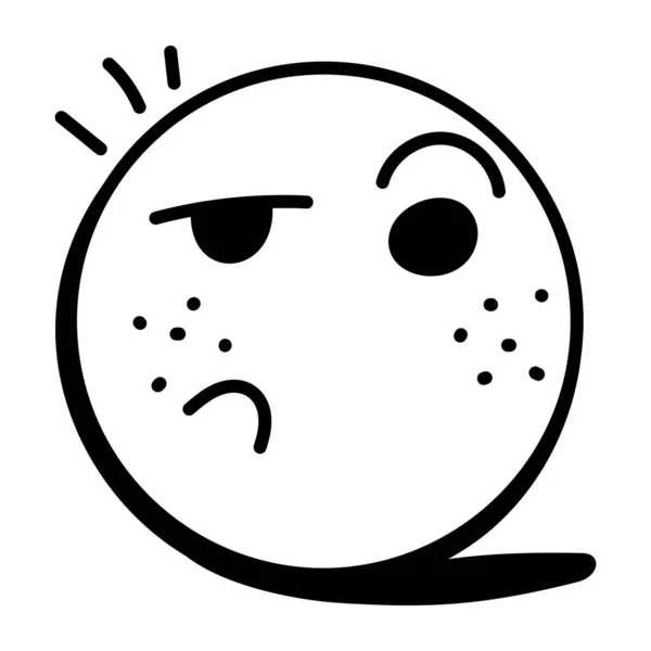 Roztomilý Výraz Tvář Úsměvem Kawaii Šťastný Emoticon Vektor Ilustrace — Stockový vektor