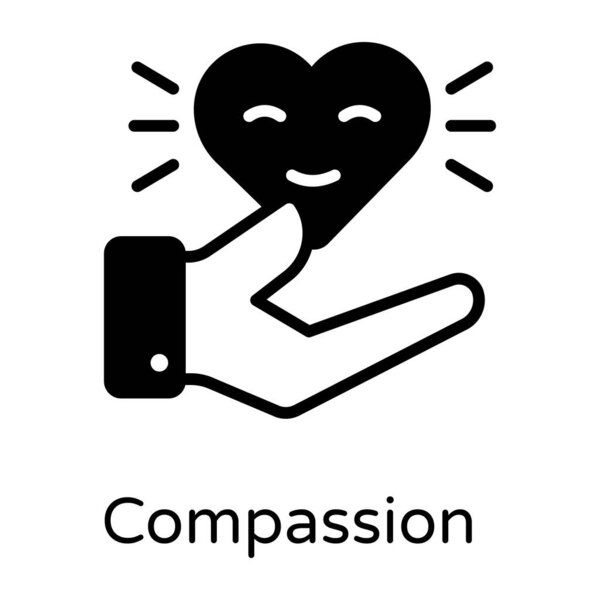 compassion vector icon modern simple design