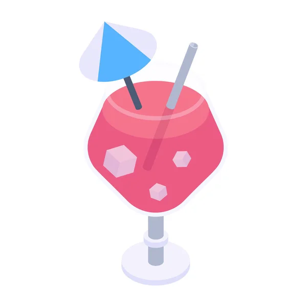 Icône Cocktail Illustration Vectorielle — Image vectorielle