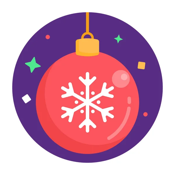 Christmas Ball Icon Vector Illustration — Stock Vector