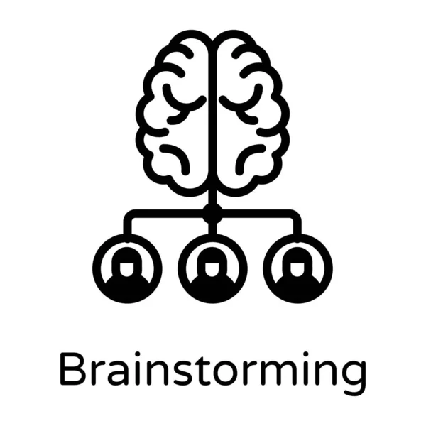 Cerveau Icône Web Design Simple — Image vectorielle