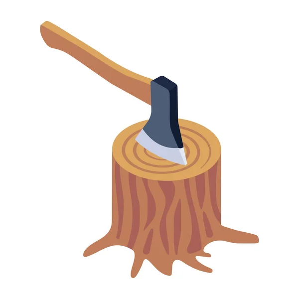 Wood Axe Icon Vector Icons Web — ストックベクタ