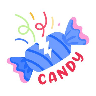 Şekerin düz çıkartma simgesi