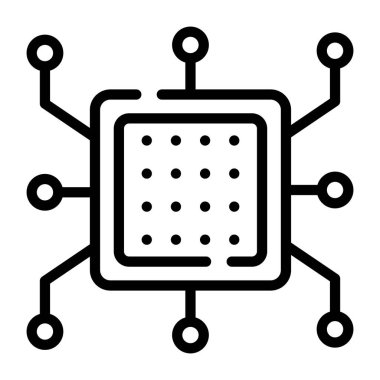 ai işlemcisinin ana hatları simgesi