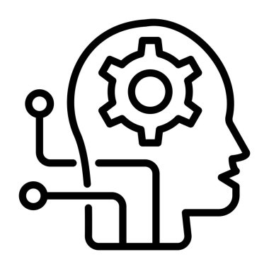 ai mind 'ın doğrusal simge tasarımı