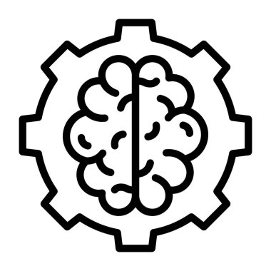 Beyin ayarlarının doğrusal simgesi