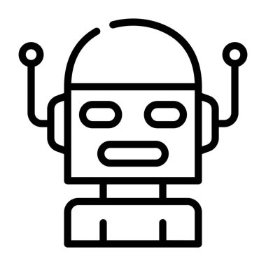 Robot biliminin düzenlenebilir bir taslak simgesi