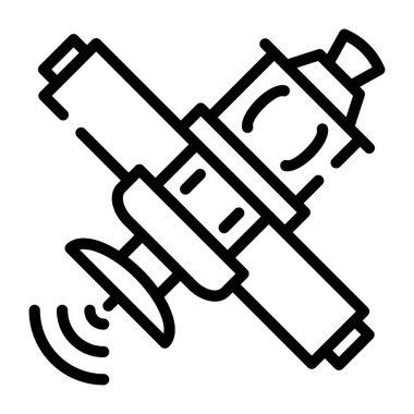 Yapay uydunun modern çizgi simgesi