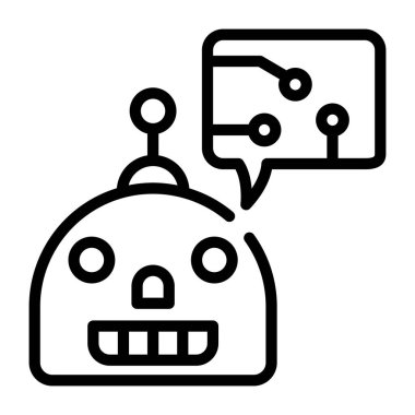 Robot sohbetinin kullanışlı bir satır simgesi