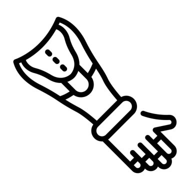 Beyin mikroçipi ana hatları simgesi, premium tasarım