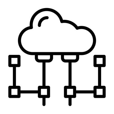 Bilgisayarın ana hatlı simge tasarımı