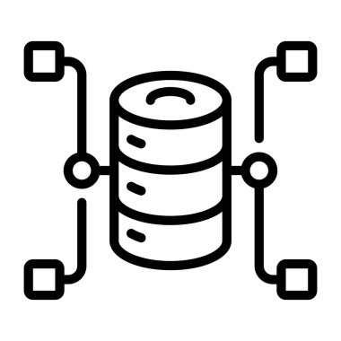 Merkezi veritabanının satır vektör simgesini indir