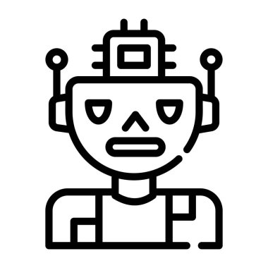 Biyonik insan çizgisi simgesi tasarımı