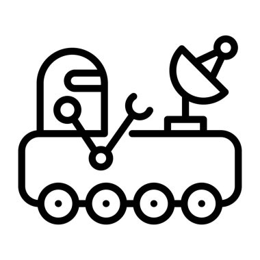 Ay gezgini için kullanışlı bir çizgi simgesi