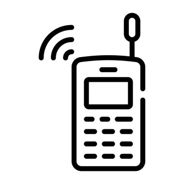 Telsizin moda çizgi simgesi tasarımı