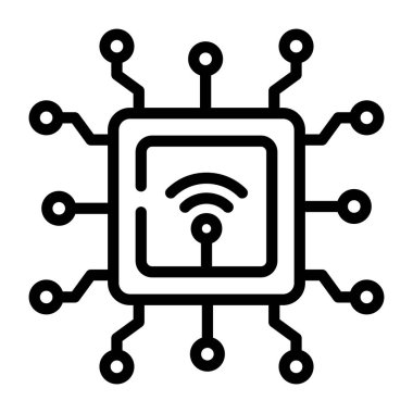 Mikroişlemcinin ana hatlı simge tasarımı