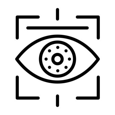 Göz taramasının modaya uygun doğrusal simge tasarımı