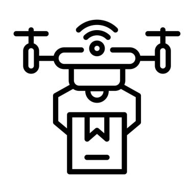 Drone dağıtımının kullanışlı bir taslak simgesi