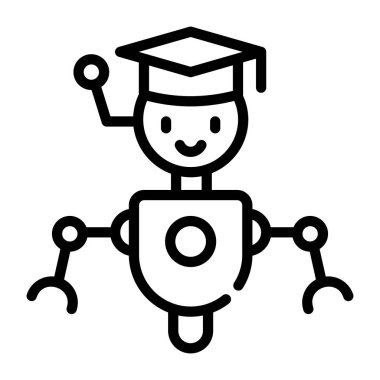 Eğitim robotunun ölçeklenebilir doğrusal simgesi