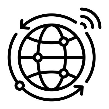 İnternet güncellemesinin kişiselleştirilebilir doğrusal simgesi