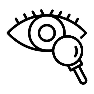 Göz kontrolünün ana hatları simgesi
