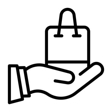 Dağıtım hizmetleri satır tasarımı simgesi