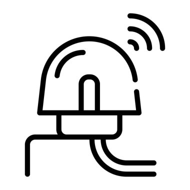 Bir acil durum ışık çizgisi simgesi tasarımı