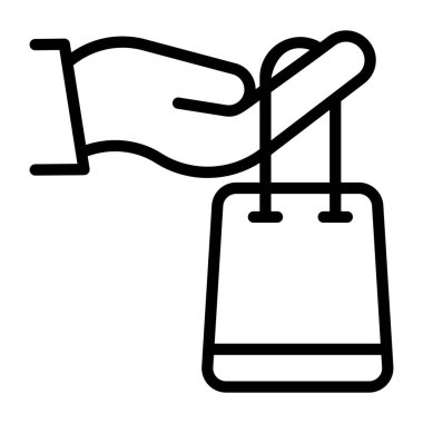 Alışverişin modern çizgisi simgesi