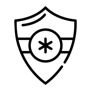 Tıbbi kalkan çizgisi vektör tasarımı