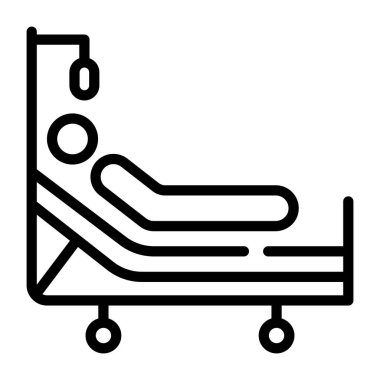 Hasta odasının doğrusal simgesi