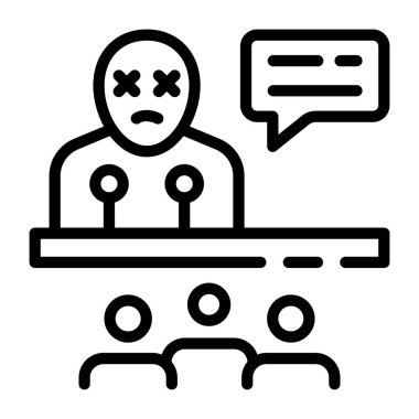 Hoparlörün düzenlenebilir bir taslak simgesi