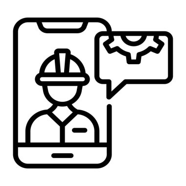 Çevrimiçi mühendisin ana hatları simgesi