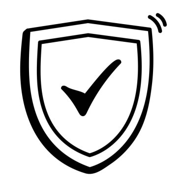 Güvenliğin düzenlenebilir karalama simgesi