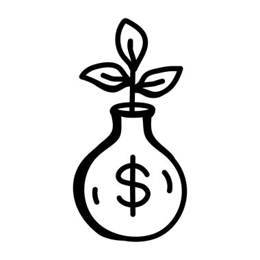 Yatırım büyümesinin bu karalama simgesini tut