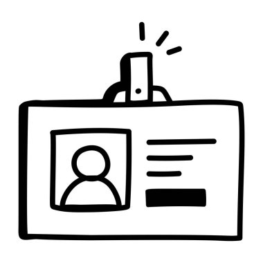 Düzenlenebilir bir kimlik simgesi çizimi