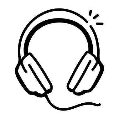 Kulaklıkların kullanışlı karalama simgesi